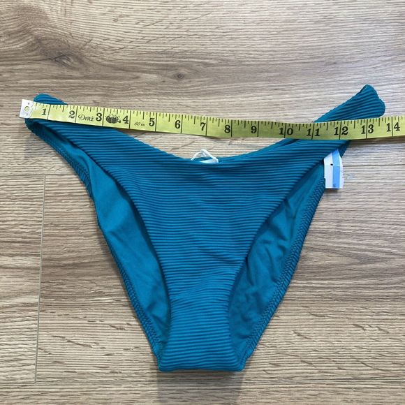 Seafolly Australia Women’s US Sz 8 AU 12 High Cut Swim Bikini Bottom Teal NWOT - Picture 6 of 6